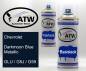 Preview: Chevrolet, Darkmoon Blue Metallic, GLU / G5J / G59: 400ml Sprühdose + 400ml Klarlack - Set, von ATW Autoteile West.